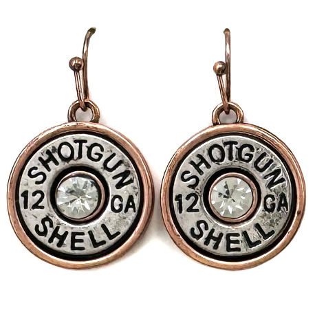 Shotgun Shell Rhinestone Earrings