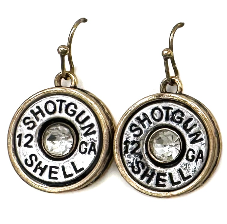 Shotgun Shell Rhinestone Earrings