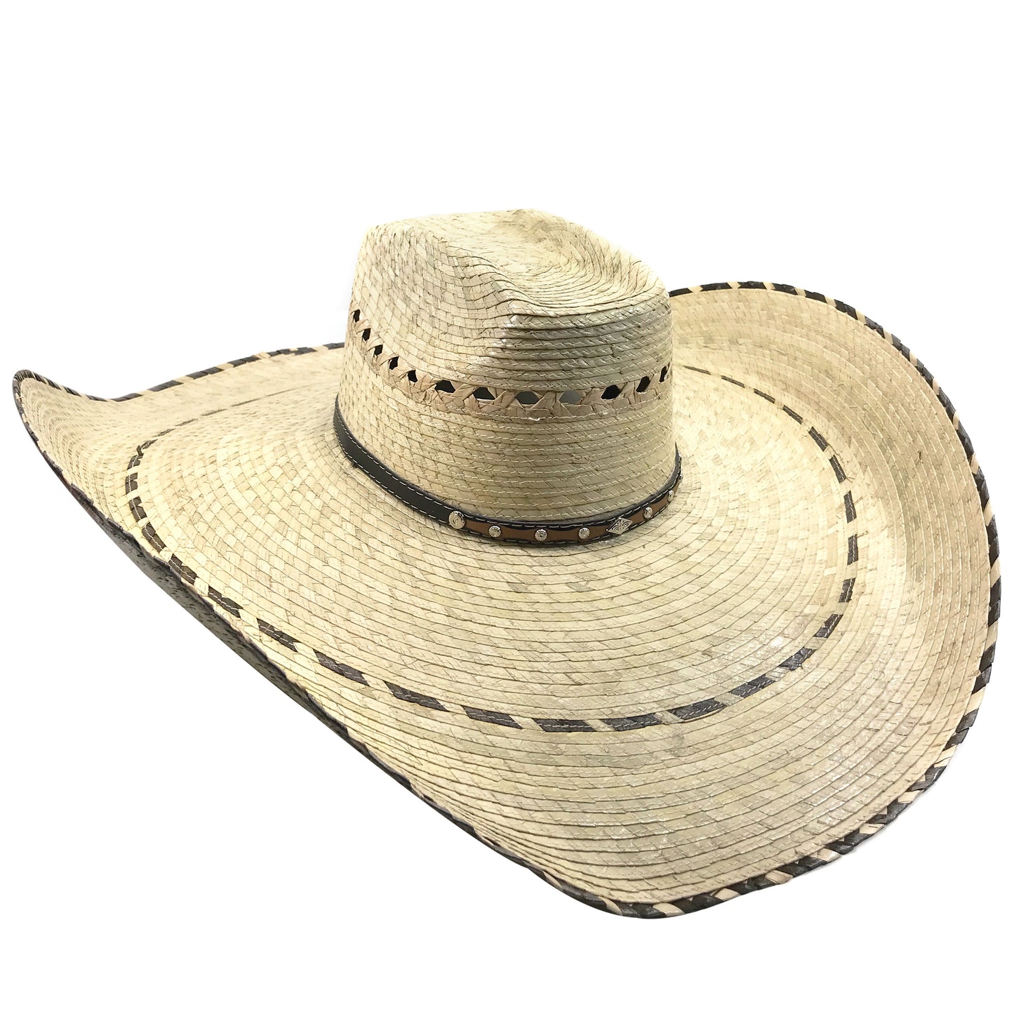 Large 21" Milani Gaucho Straw Mexican Cowboy Hat